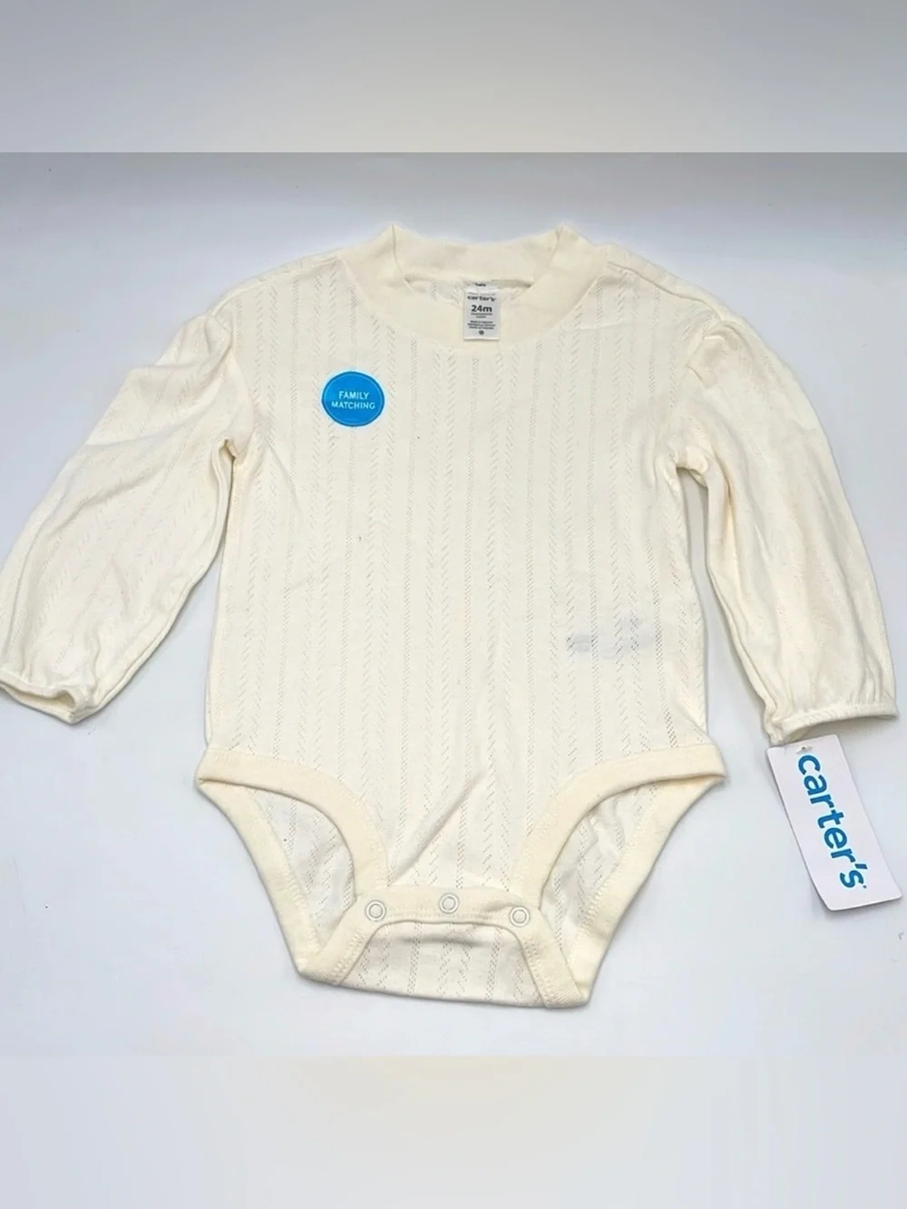 Carter's Cream Knit Long-Sleeve Bodysuit with Red Plaid Bloomers & Red Tights